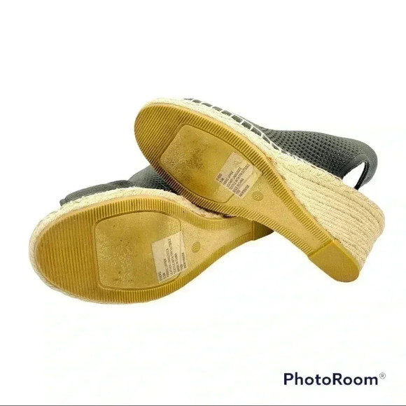 Steven by Steve Madden Evers Green Fabric Espadrille Wedges - Picture 5 of 6